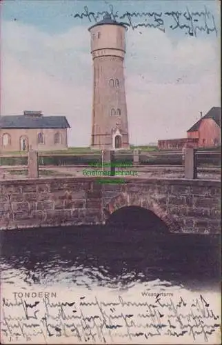 161395 Ansichtskarte Tondern Dänemark Wasserturm Verlag von Heinrich Nissen um 1900