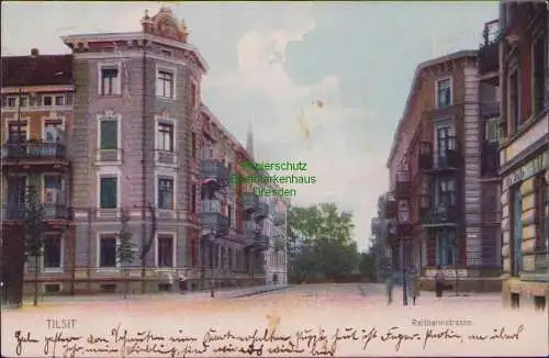 161505 Ansichtskarte Tilsit Reitbahnstrasse 1906 Verlag Otto von Mauderode Tilsit Sowetsk