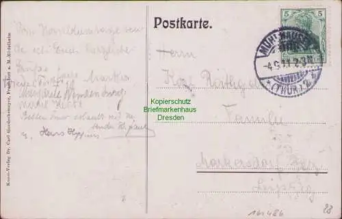 161486 Ansichtskarte KORNBLUMENTAG MÜHLHAUSEN i. Th. den 3. September 1911 Schauroth