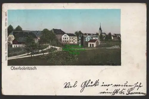 154289 Ansichtskarte Oberbobritzsch Teilansicht 1905