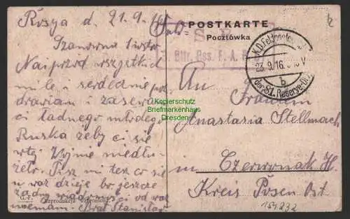 154232 Ansichtskarte Russische Typen Rosya Feldpost Polen 1916