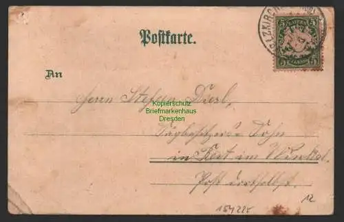 154225 AK Holzkirchen 1903 Bahnhof Gasthof zur neuen Post Hauslbräu Kirche