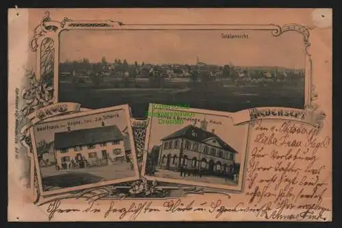 148164 AK Niedersept 1899 Seppois-le-Bas Elsass Gasthaus zur Krone Schule