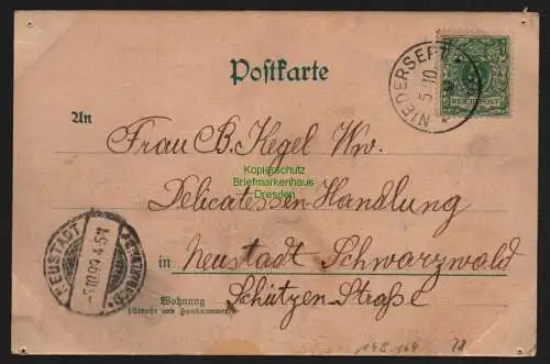 148164 AK Niedersept 1899 Seppois-le-Bas Elsass Gasthaus zur Krone Schule