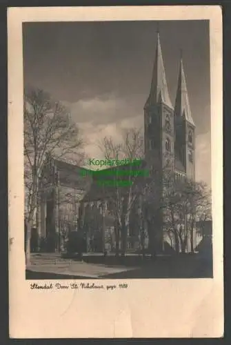 140931 Ansichtskarte Stendal Dom St. Nicolaus Fotokarte 1944