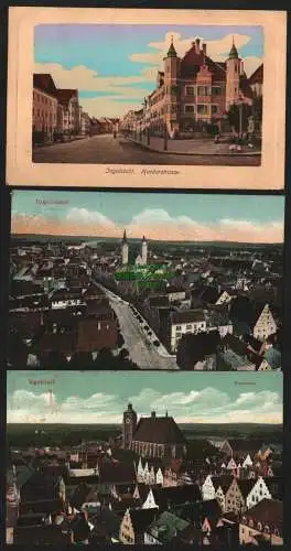 139771 3 Ansichtskarte Ingolstadt Harderstrasse 1912 Panorama