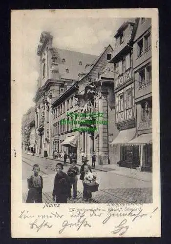 128767 Ansichtskarte Mainz Liebfrauenkirche Augustinerkirche u. Bischöfl. Seminar 1903