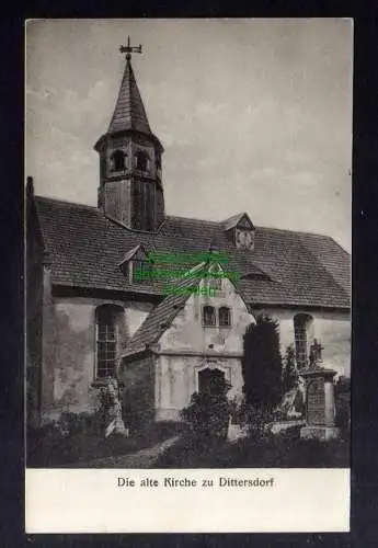 129221 Ansichtskarte Alte Kirche zu Dittersdorf 1916