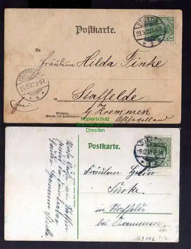 129002 2 Ansichtskarte Stettin 1902 Rathaus Am Königstor 1910