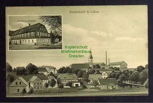 126350 Ansichtskarte Schönbach bei Löbau 1916 Gasthof zum Kretscham