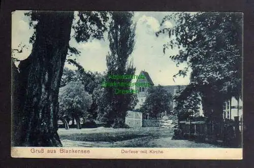 124035 Ansichtskarte Blankensee Trebbin Dorfaue mit Kirche 1910