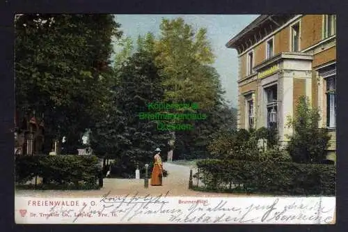 123676 Ansichtskarte Bad Freienwalde Oder Brunnen Hotel 1906