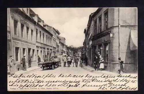 109831 Ansichtskarte Crossen Oder 1903 Dammstraße Destillation Krosno Odrzanskie