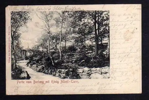 110380 AK Borberg bei Kirchberg  Sachsen mit König Albert Turm 1903