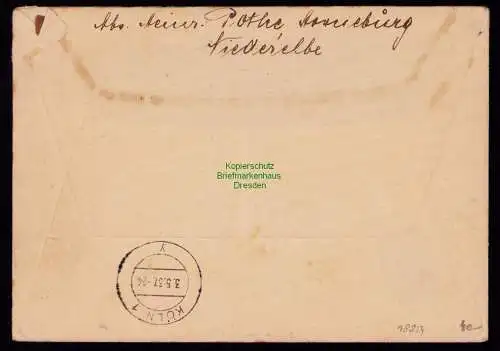 B18954 Brief Deutsches Reich 1937 Deutschlandfahrt Postabwurf Nordamerikafahrt