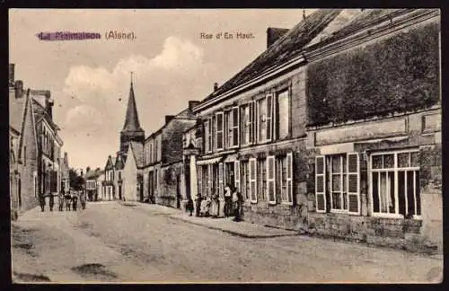 39906 AK La Malmaison Aisne Rue d´En Haut 1915 Feldpost