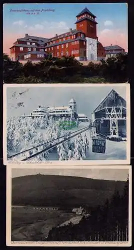 172574 3 AK  Fichtelberg 1921 1930 Unterkunftshaus Winter Schnee Rotes Vorwerk