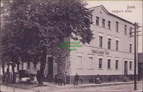 161316 AK Borek Bez. Posen August Langner Hotel 1918