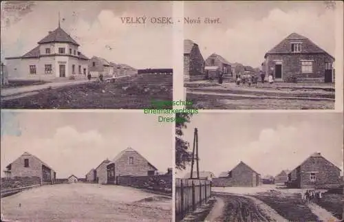 161096 AK Velky Osek Groß Wossek Hostinec Gasthaus Neue Siedlung  1930