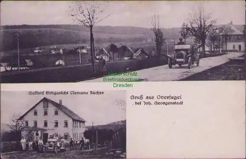 161032 AK Oberjugel bei Joh. Georgenstadt Gasthof Erbgericht Sacher um 1910