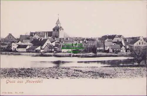 161084 AK Neuwedell Panorama mit Kirche um 1910 Verlag Fritz Kelm. No. 4139