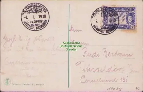 160813 AK Feldpost Mil. Miss. Gleisspitze Bagdadbahn 1918 Marchands de fleurs