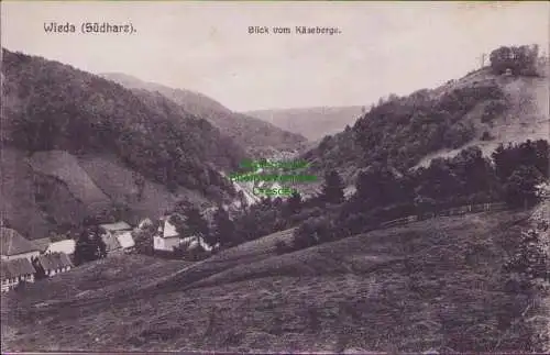 160748 AK Wieda Südharz 1941 Blick vom Käseberge Walkenried im Harz