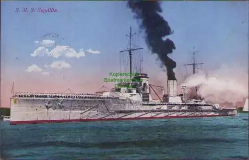 152471 AK  S. M. S. Seydlitz Wilhelmshaven 1916 Feldpost