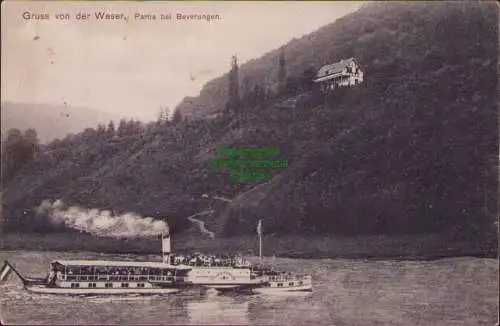 152363 AK Beverungen Gruss von der Weser 1913