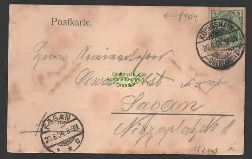 152149 AK Königshain Oberlausitz 1904 Todtenstein Hochstein Scheffelstein