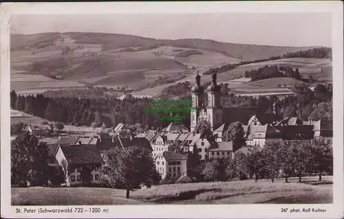 152367 AK St. Peter Schwarzwald Fotokarte Kloster Panorama 1953 Postkrieg