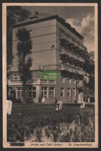 151876 AK Jachymov Sankt Joachimsthal 1939 Hotel und Cafe Union