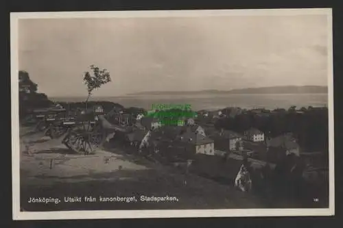 151810 AK Jönköping Schweden Utsikt fran kanonberget Stadsparken um 1930