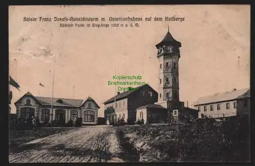 150780 AK Klinovec Keilberg Kaiser Franz Josefs Aussichtsturm 1910 Unterkunftsha