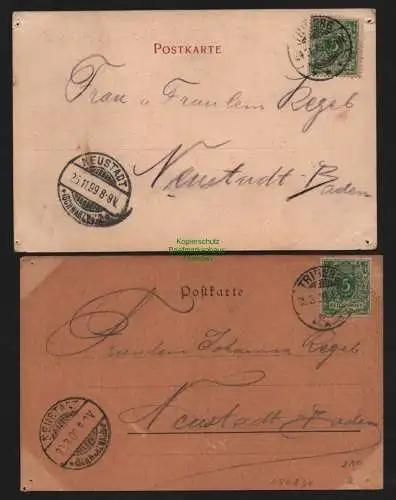 150831 2 AK Triberg Schwarzwald 1899 1900