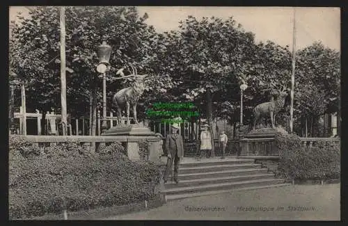 150737 AK Gelsenkirchen 1910 Hirschgruppe im Stadtpark