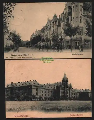 150847 2 AK Berlin Gross Lichterfelde Elisabethstrasse Restaurant Wartburg 1907