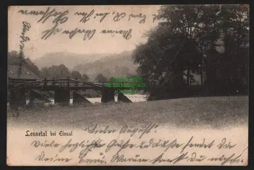 150869 AK Lennetal bei Einsal Brücke 1905