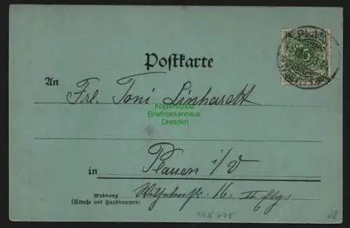 148775 AK Plauen Winterkarte Hradschinstrasse 1898