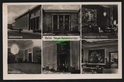 148735 Ansichtskarte Berlin Neue Reichskanzlei Arbeitszimmer Empfangssaal 1941