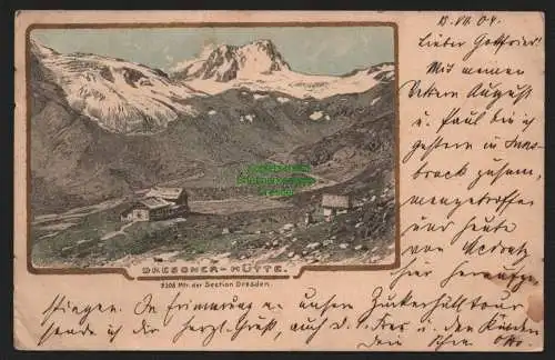 148901 AK Neustift im Stubaital 1904 Dresdner Hütte Sektion Dresden