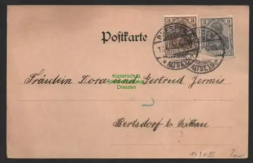 149039 AK Dresden Mutter Anna Schule 1902 Tittmannstraße 13