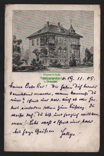 147662 Ansichtskarte Dresden Blasewitz 1905 markannte Villa