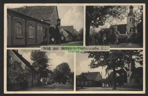 147327 Ansichtskarte Betten bei Finsterwalde 1938 Gasthaus Kirche