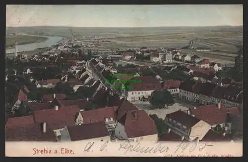 147499 Ansichtskarte Strehla Elbe 1908