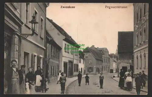 147302 AK Zwenkau um 1910 Pegauerstrasse Fisch-, Wild & Gemüsehandlung Chemnitz