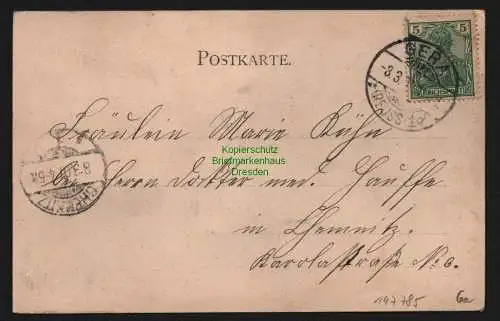 147785 AK Gera Leipziger Strasse 1901 Geschäft Jul. Hoffmann