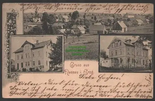 144906 AK Nassau Erzgebirge 1900 Schuhwaren Lager Fischer