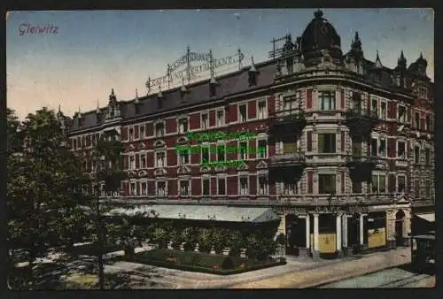 145019 AK Gleiwitz Gliwice 1918 Cafe Restaurant Kaiserkrone