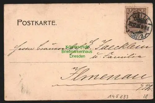 145233 AK Halle Saale 1905 Prosit Neujahr 1906 Verlag Hans Luckow